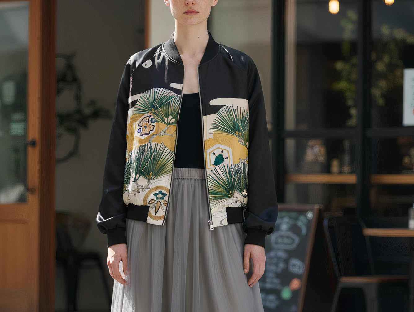 <J09-031> KIMONO BOMBER Jacket Size L