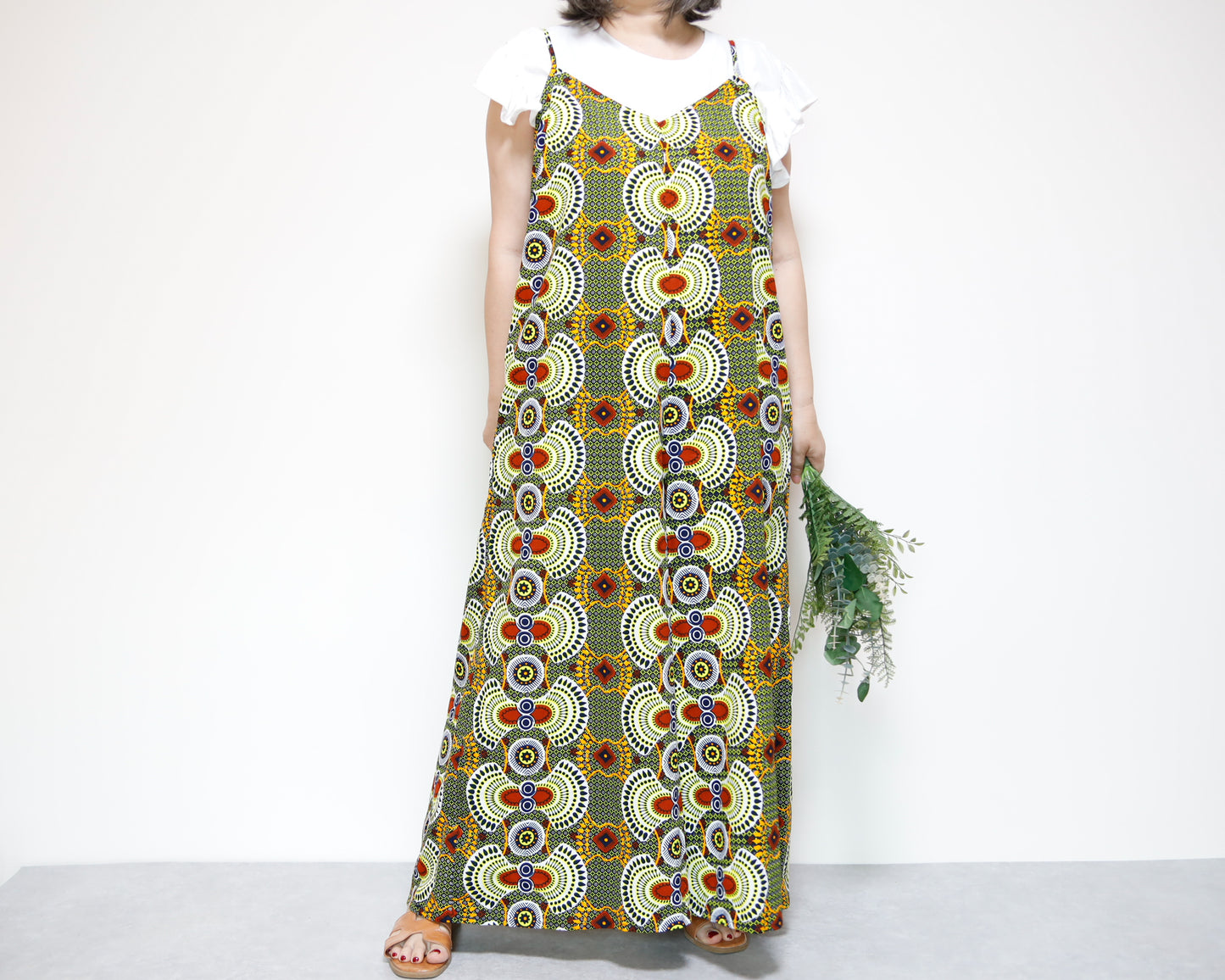 <D29J-003> AFRICAN PRINT OVERALLS / SALOPETTE