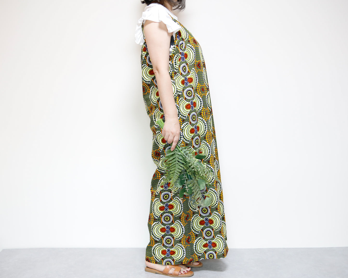 <D29J-003> AFRICAN PRINT OVERALLS / SALOPETTE
