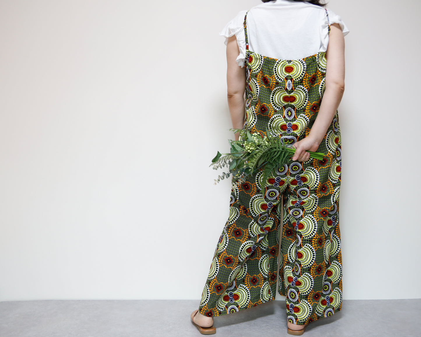 <D29J-003> AFRICAN PRINT OVERALLS / SALOPETTE