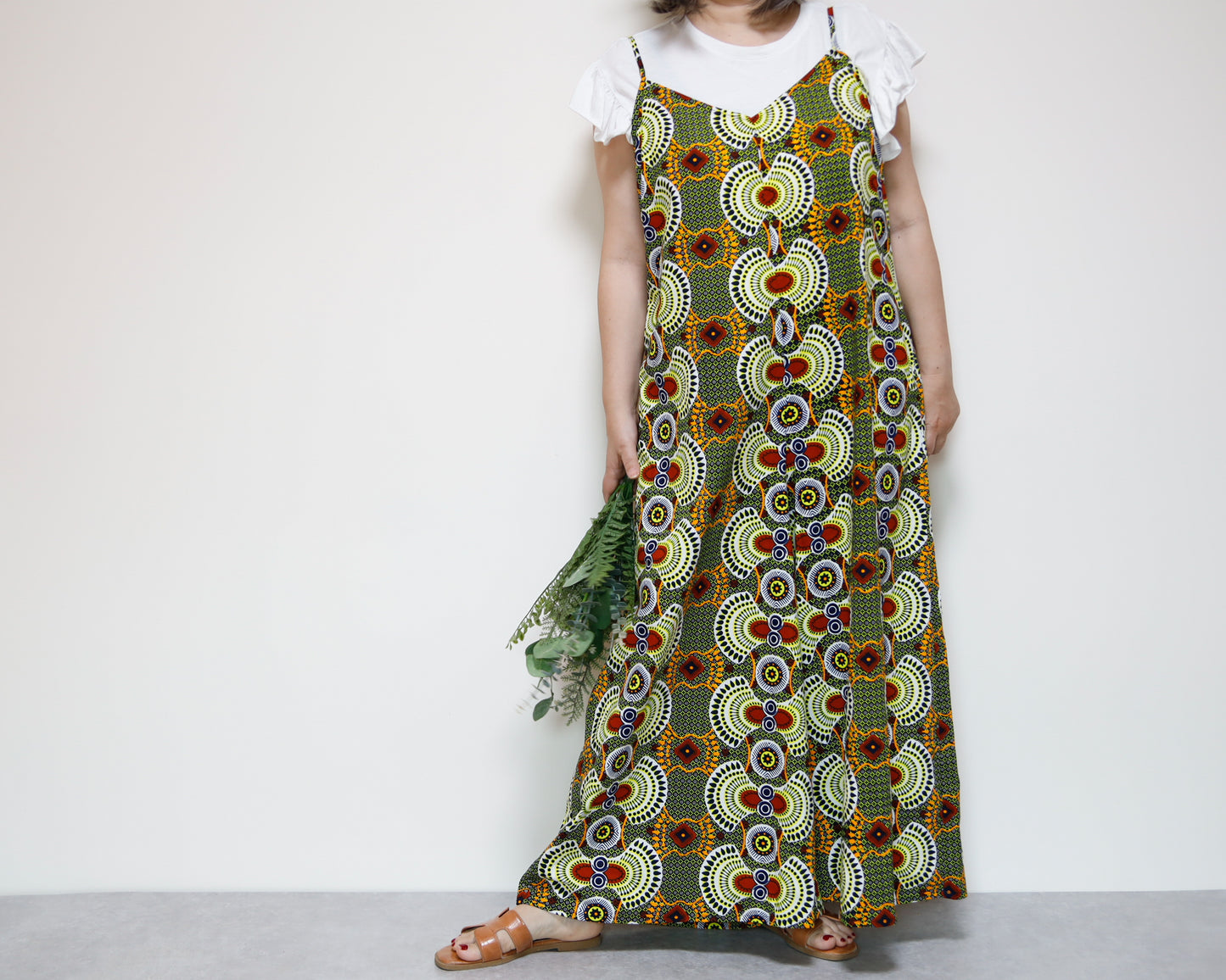 <D29J-003> AFRICAN PRINT OVERALLS / SALOPETTE
