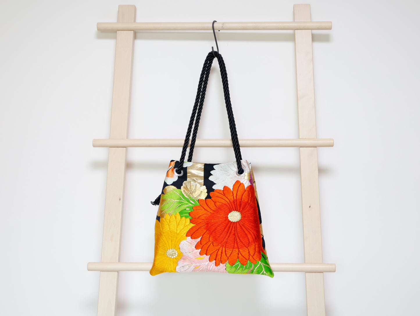 <B06K-028> FUJIYAMA Bag -KIMONO BLACK