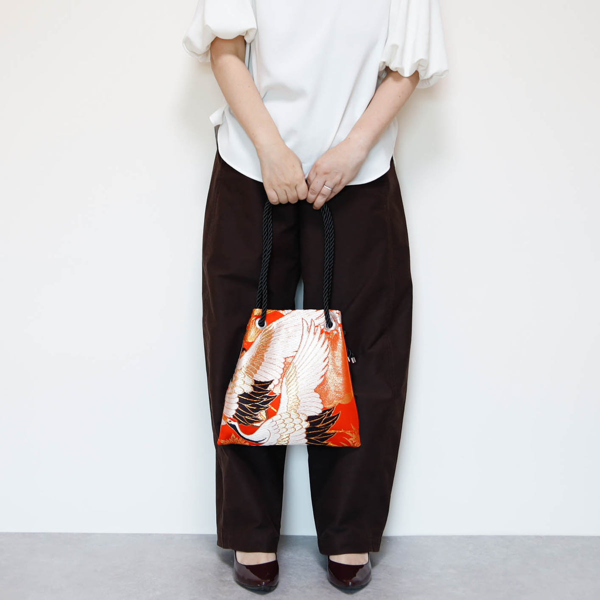 FUJIYAMA Bag L -KIMONO 鶴