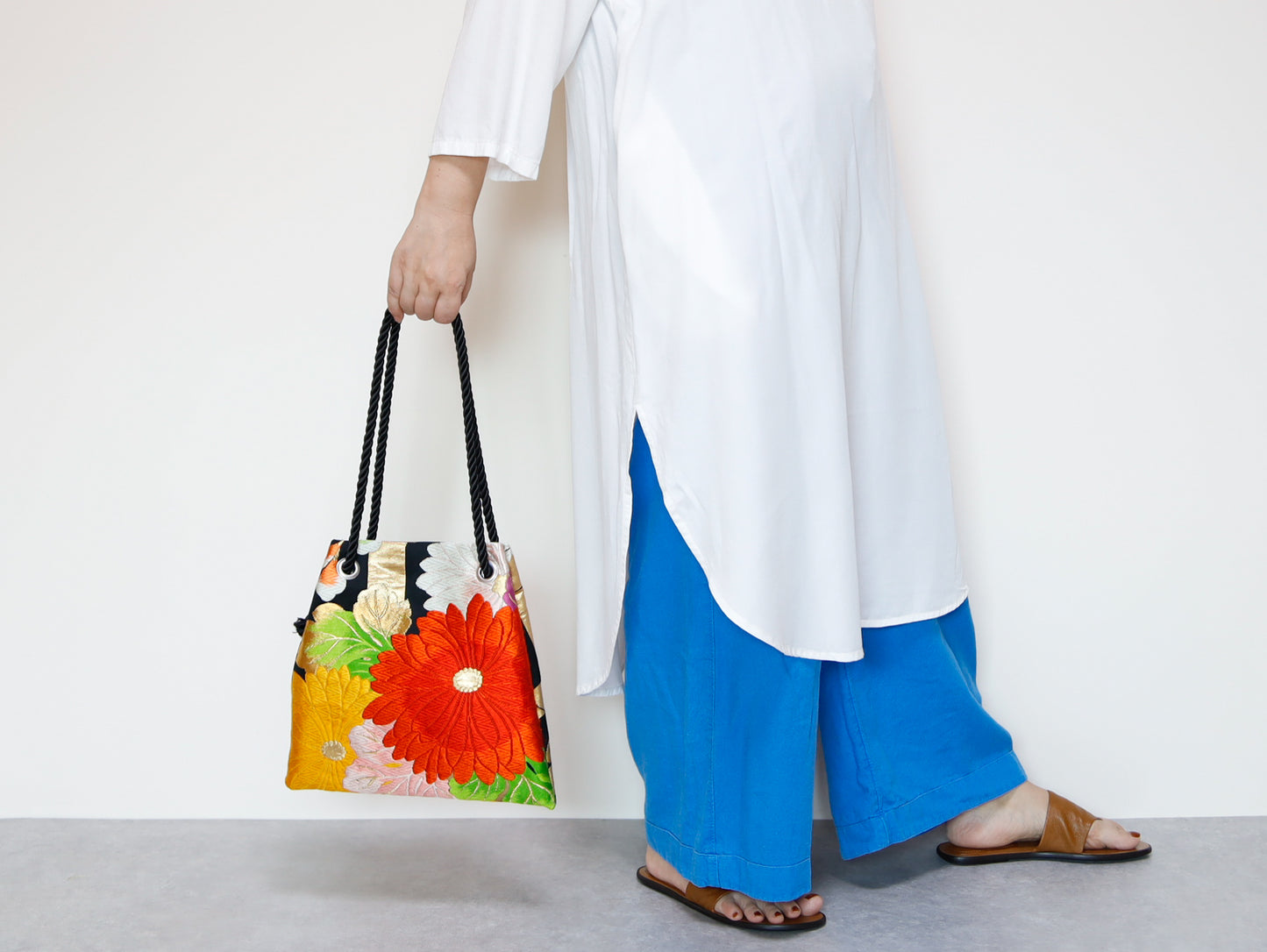 <B06K-028> FUJIYAMA Bag -KIMONO BLACK