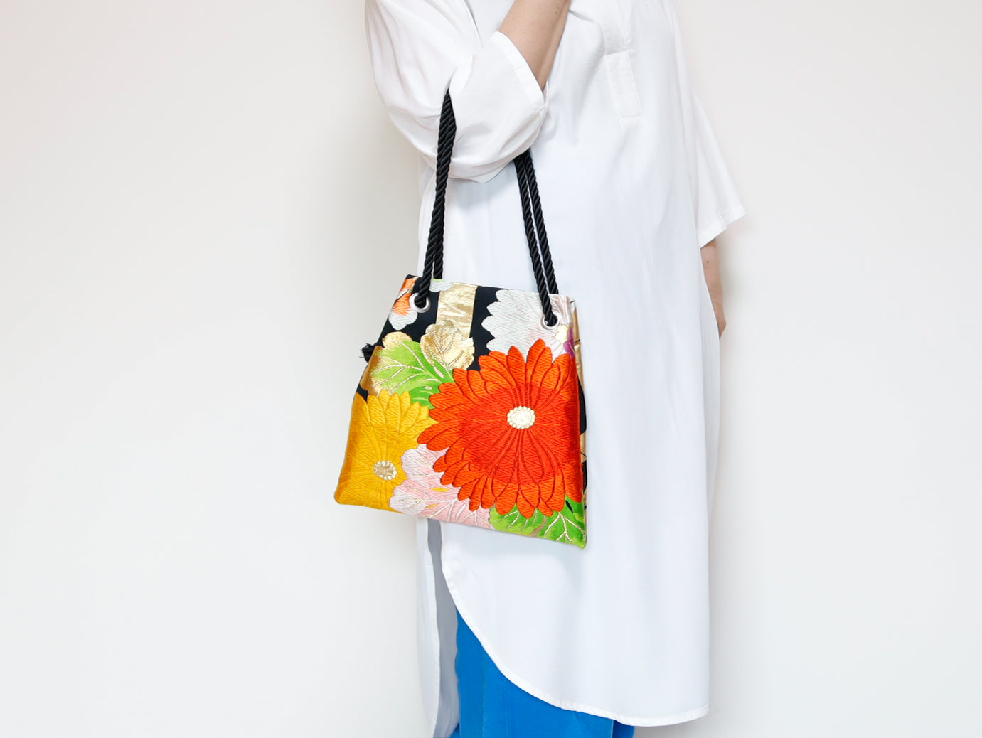 <B06K-028> FUJIYAMA Bag -KIMONO BLACK