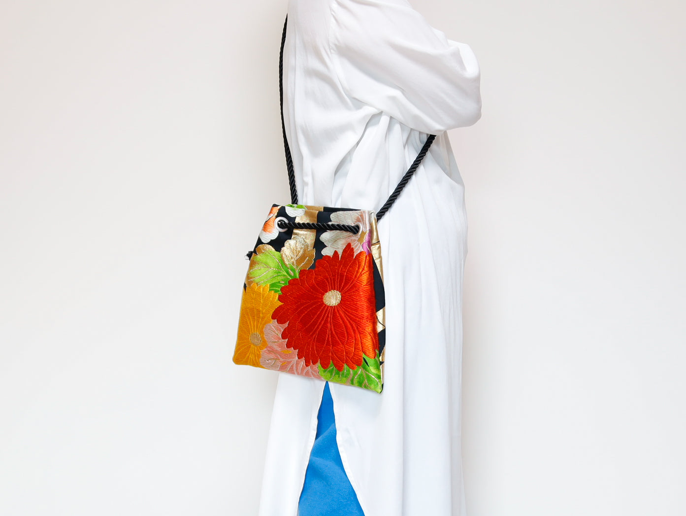 <B06K-028> FUJIYAMA Bag -KIMONO BLACK