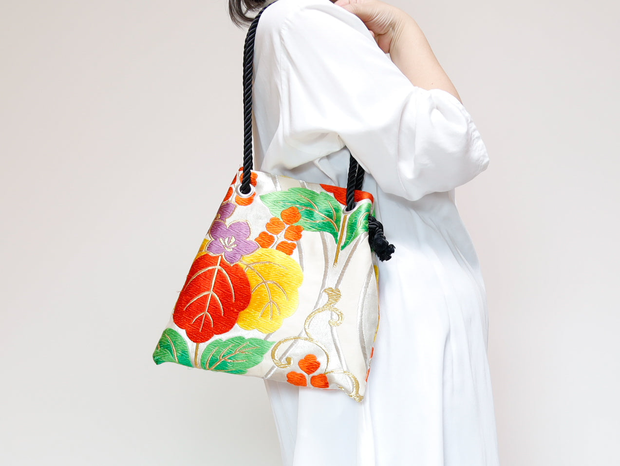 <B06K-027> FUJIYAMA Bag -KIMONO WHITE