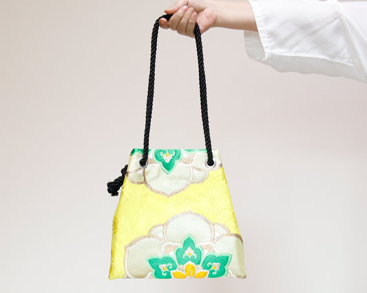 <B06K-026>  FUJIYAMA Bag  -KIMONO YELLOW