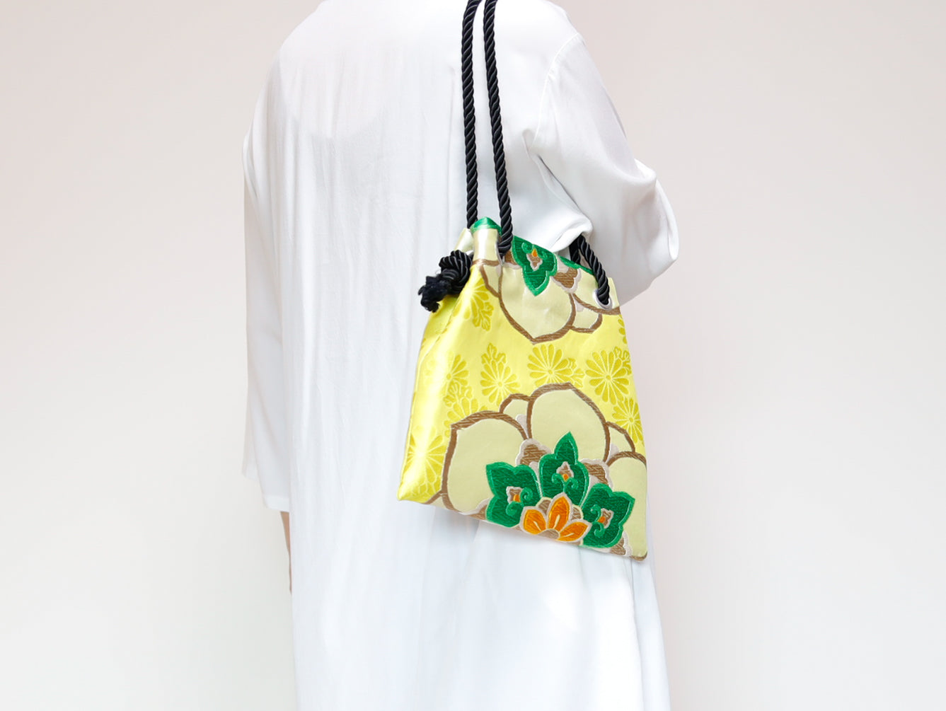 <B06K-026> FUJIYAMA Bag -KIMONO YELLOW
