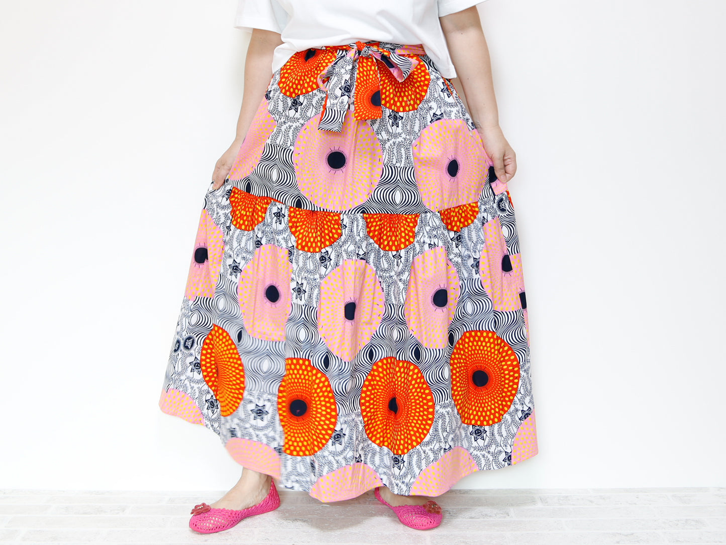 <S39J-003> AFRICAN PRINTED Skirt -Length 90cm