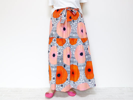 <S39J-003> AFRICAN PRINTED Skirt  -Length 90cm