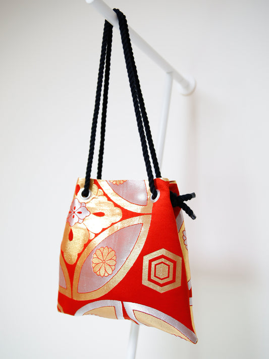 <B06K-008>  FUJIYAMA Bag  -KIMONO RED