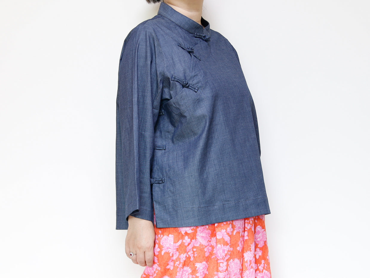 <T27R> CHINOISERIE Blouse DENNIM