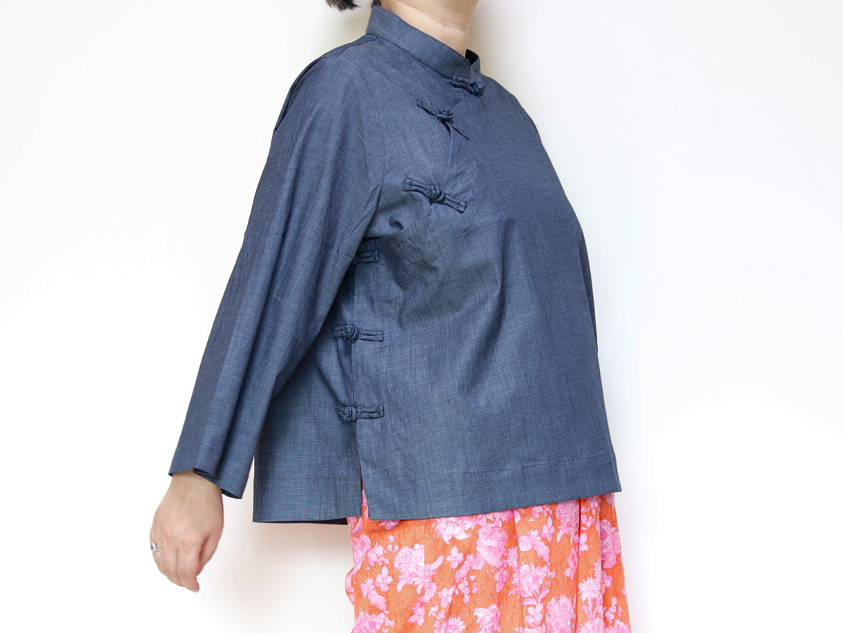 <T27R> CHINOISERIE Blouse DENNIM