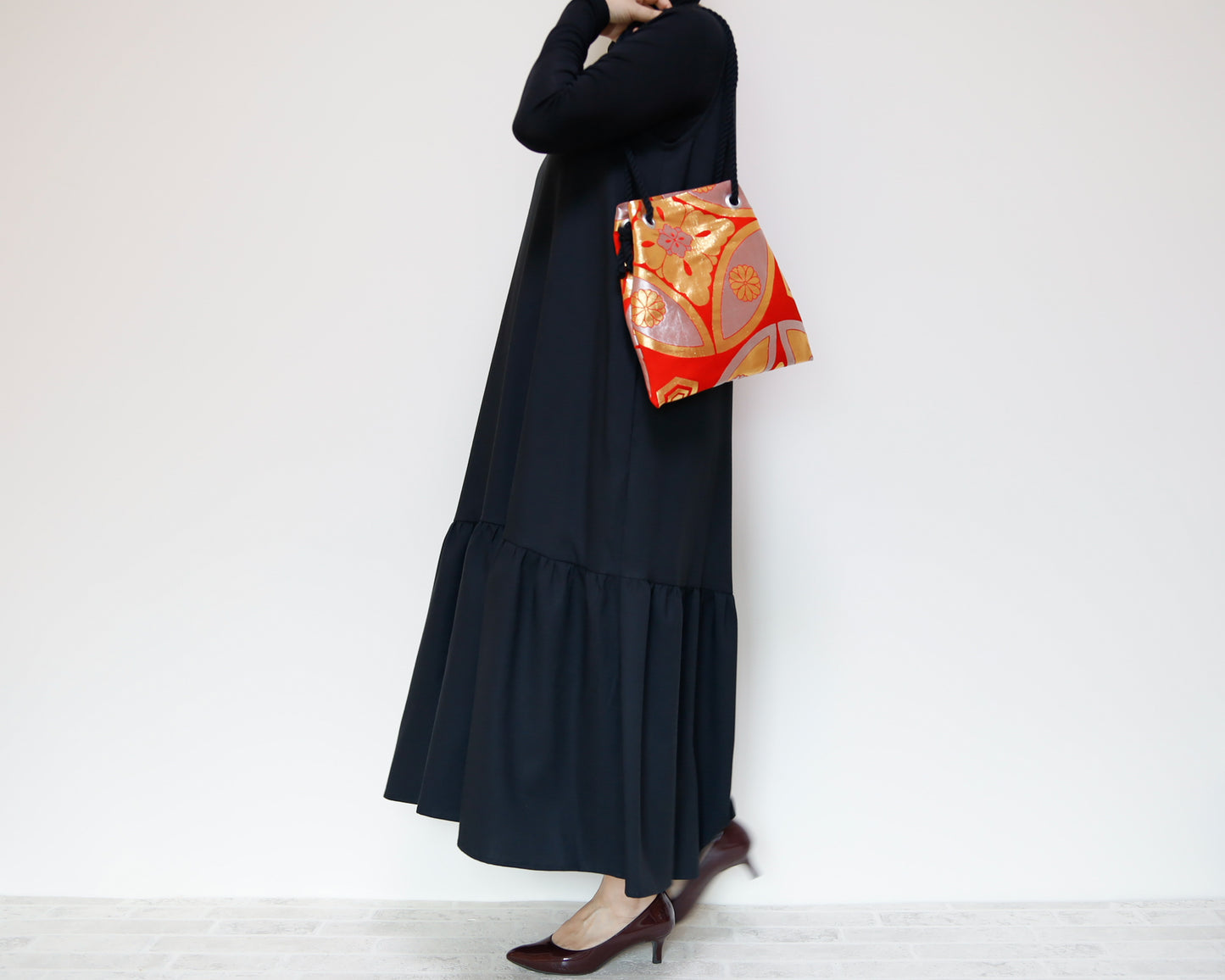 <B06K-009>  FUJIYAMA Bag  -KIMONO RED