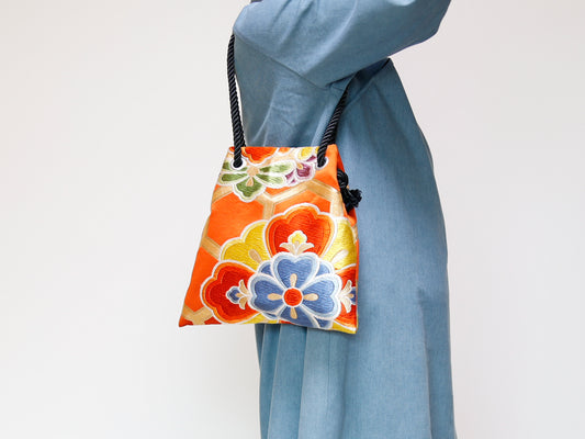 <B06K-020>  FUJIYAMA Bag  -KIMONO ORANGE