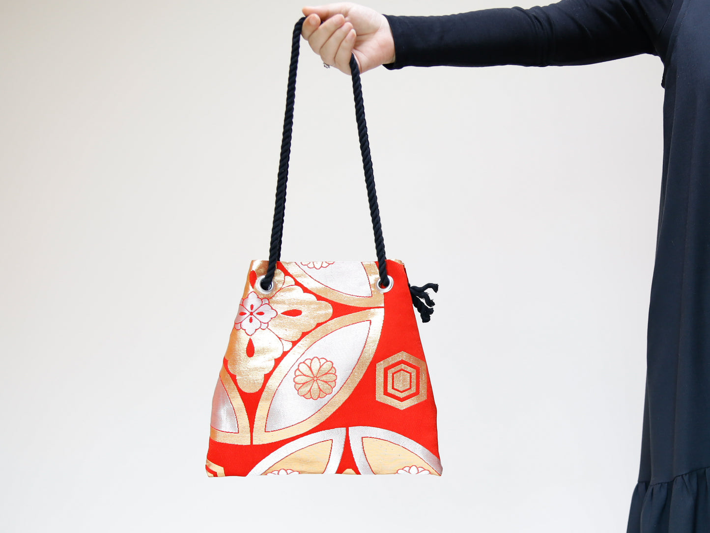 <B06K-008> FUJIYAMA Bag -KIMONO RED