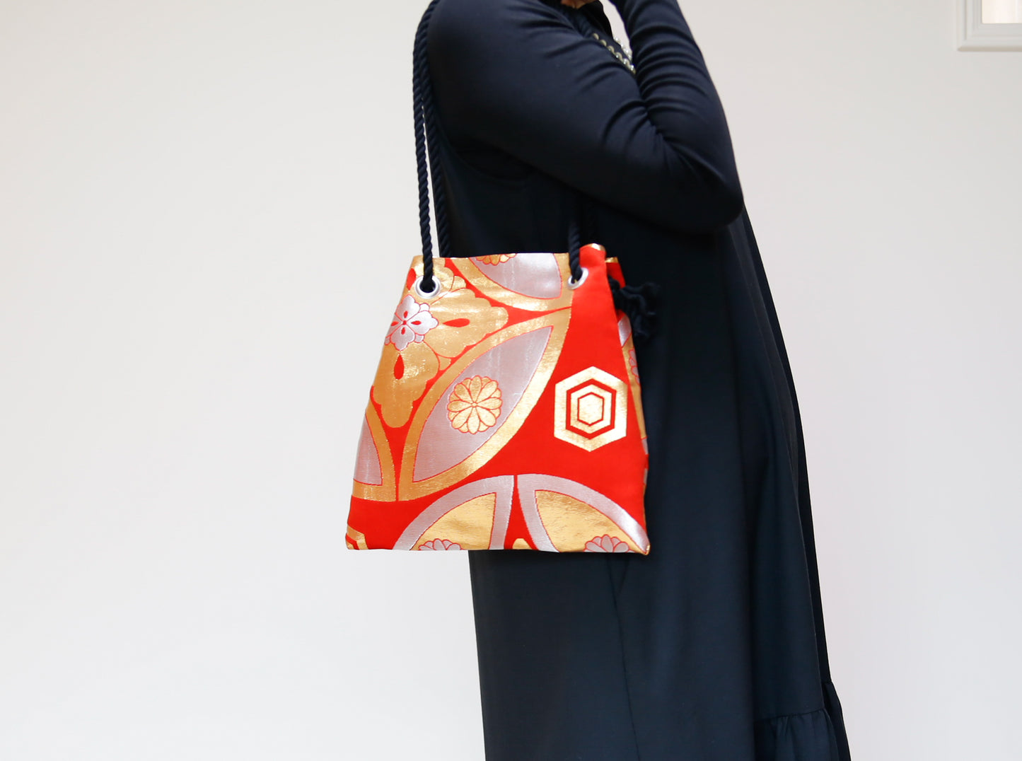 <B06K-008> FUJIYAMA Bag -KIMONO RED