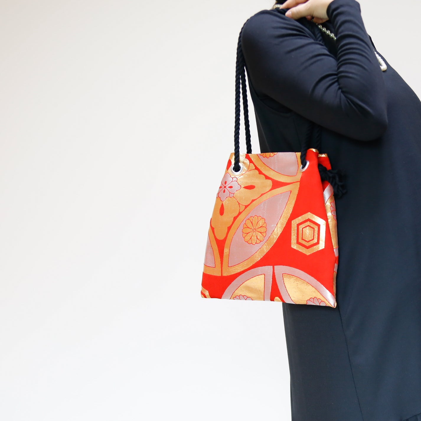 <B06K-008> FUJIYAMA Bag -KIMONO RED