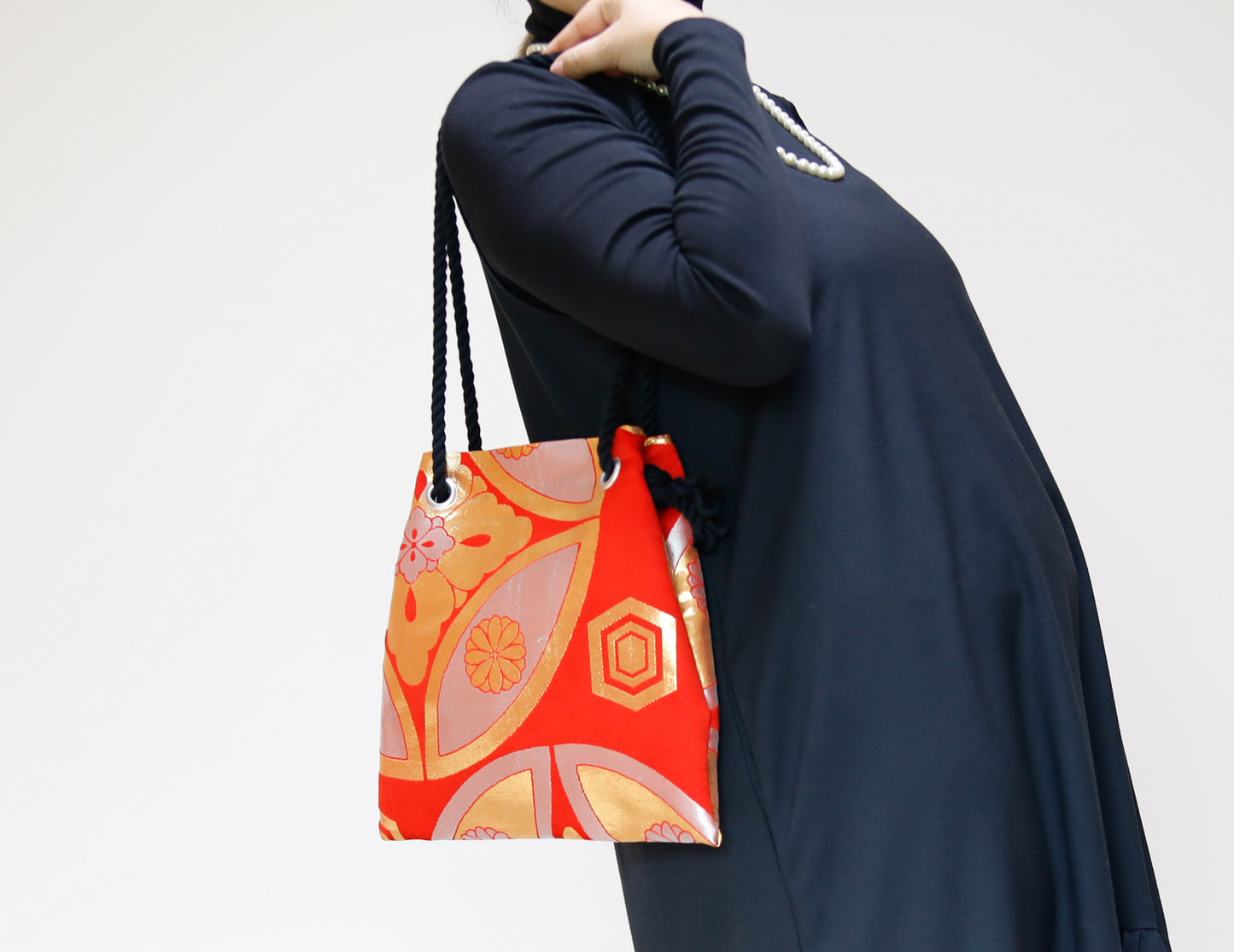 <B06K-008> FUJIYAMA Bag -KIMONO RED