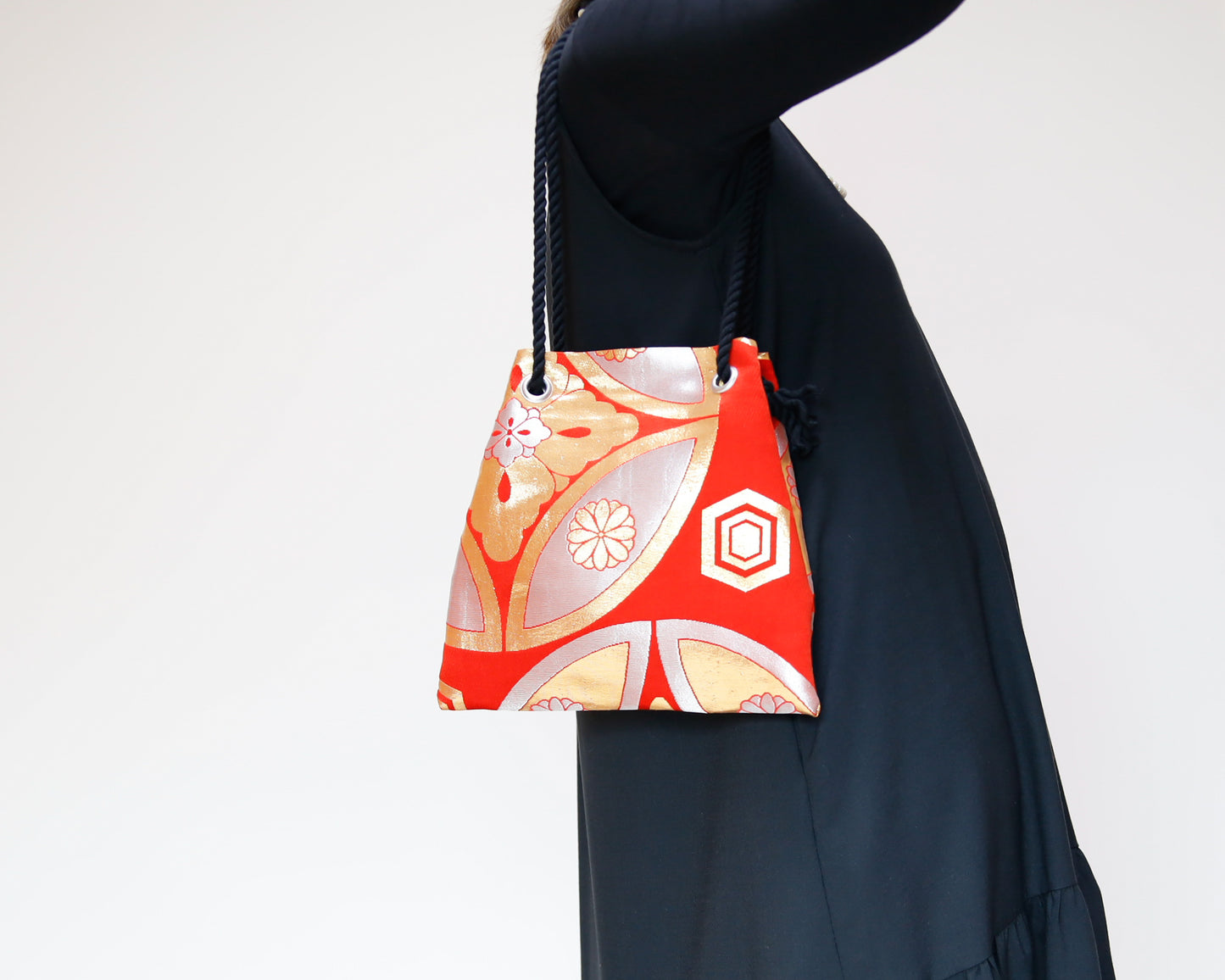 <B06K-008> FUJIYAMA Bag -KIMONO RED