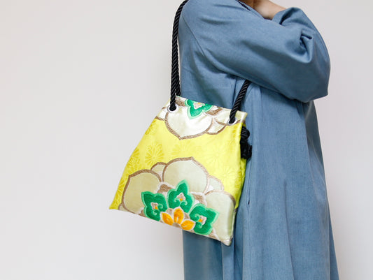 <B06K-021>  FUJIYAMA Bag  -KIMONO YELLOW