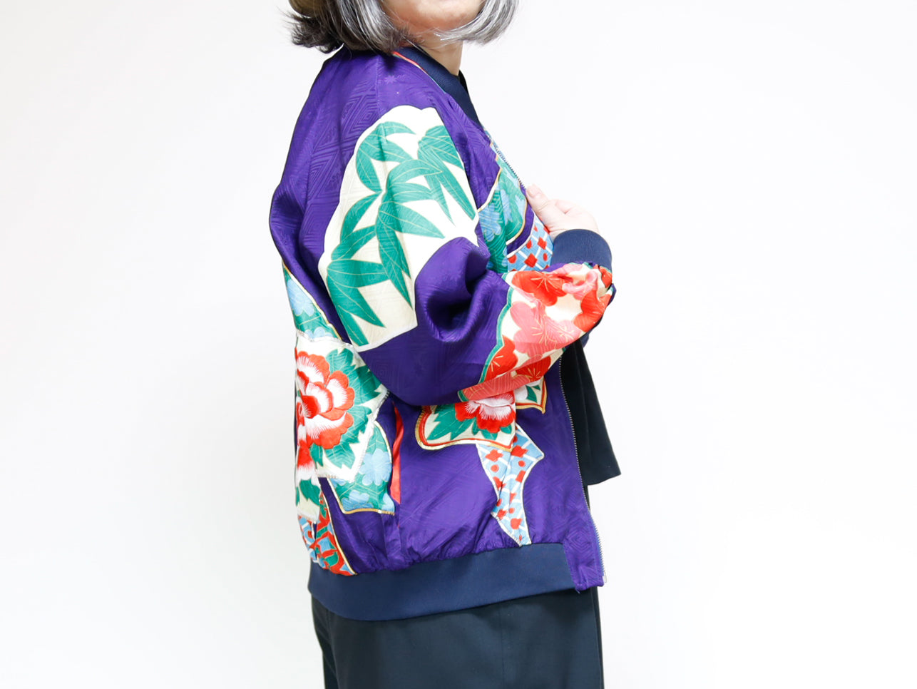 <J09-025> KIMONO BOMBER Jacket -SIZE M