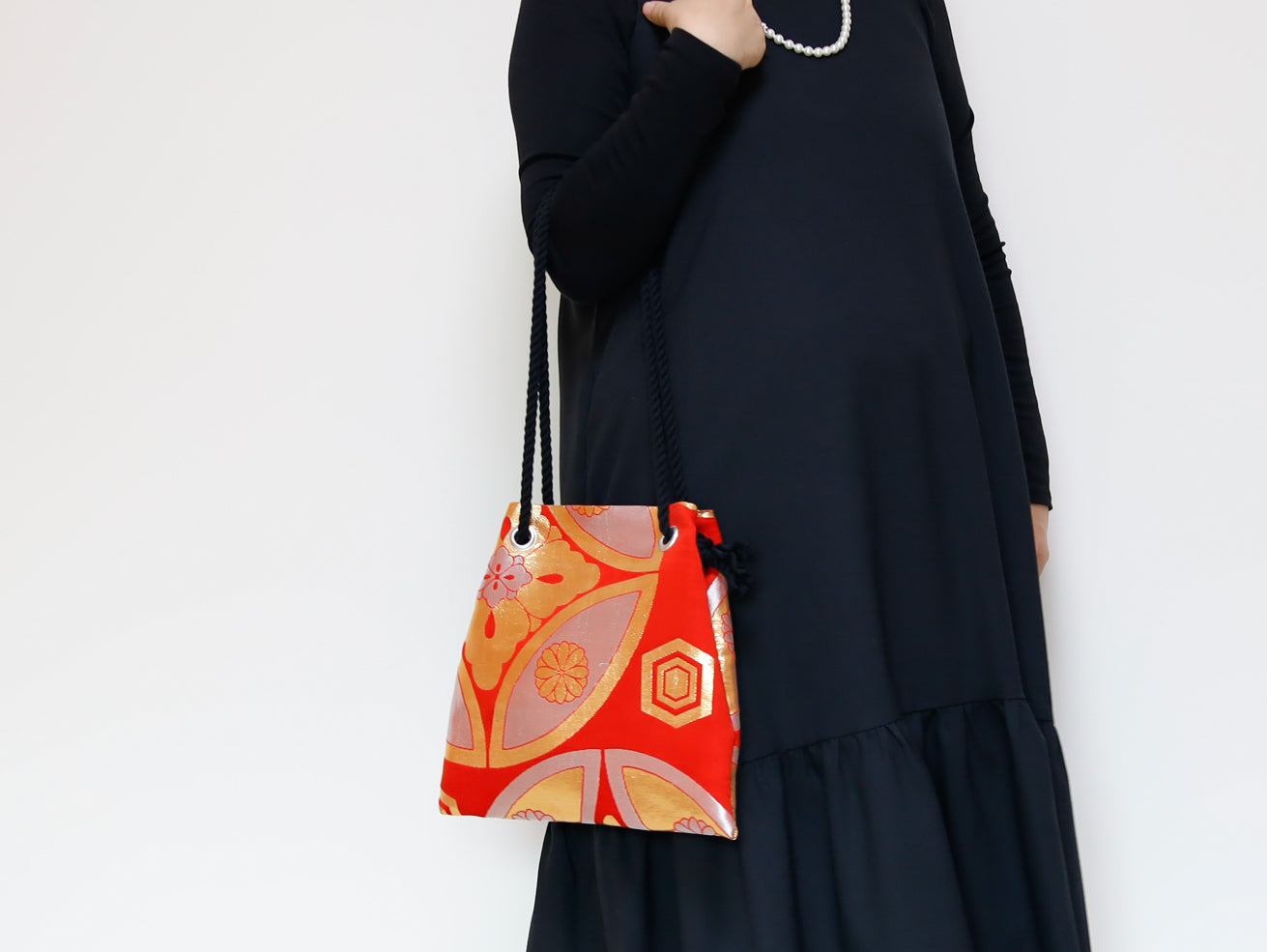 <B06K-008> FUJIYAMA Bag -KIMONO RED
