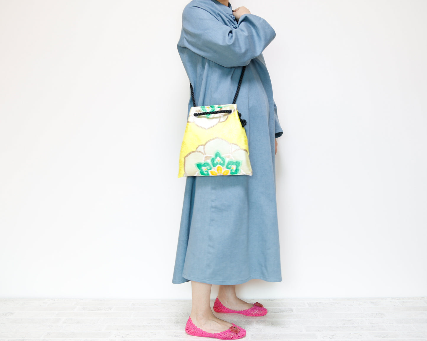 <B06K-021>  FUJIYAMA Bag  -KIMONO YELLOW