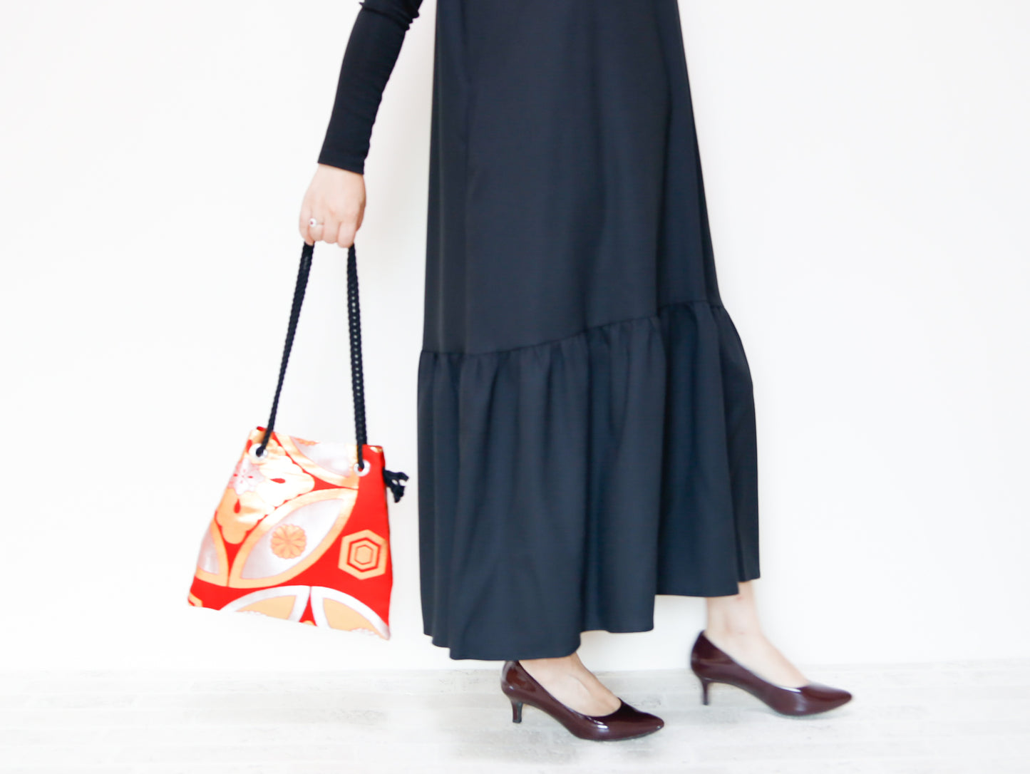 <B06K-008> FUJIYAMA Bag -KIMONO RED