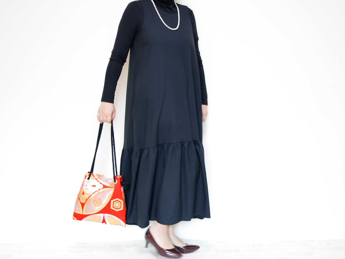 <B06K-008> FUJIYAMA Bag -KIMONO RED