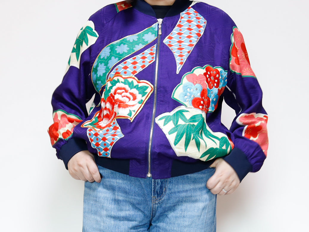<J09-025> KIMONO BOMBER Jacket -SIZE M