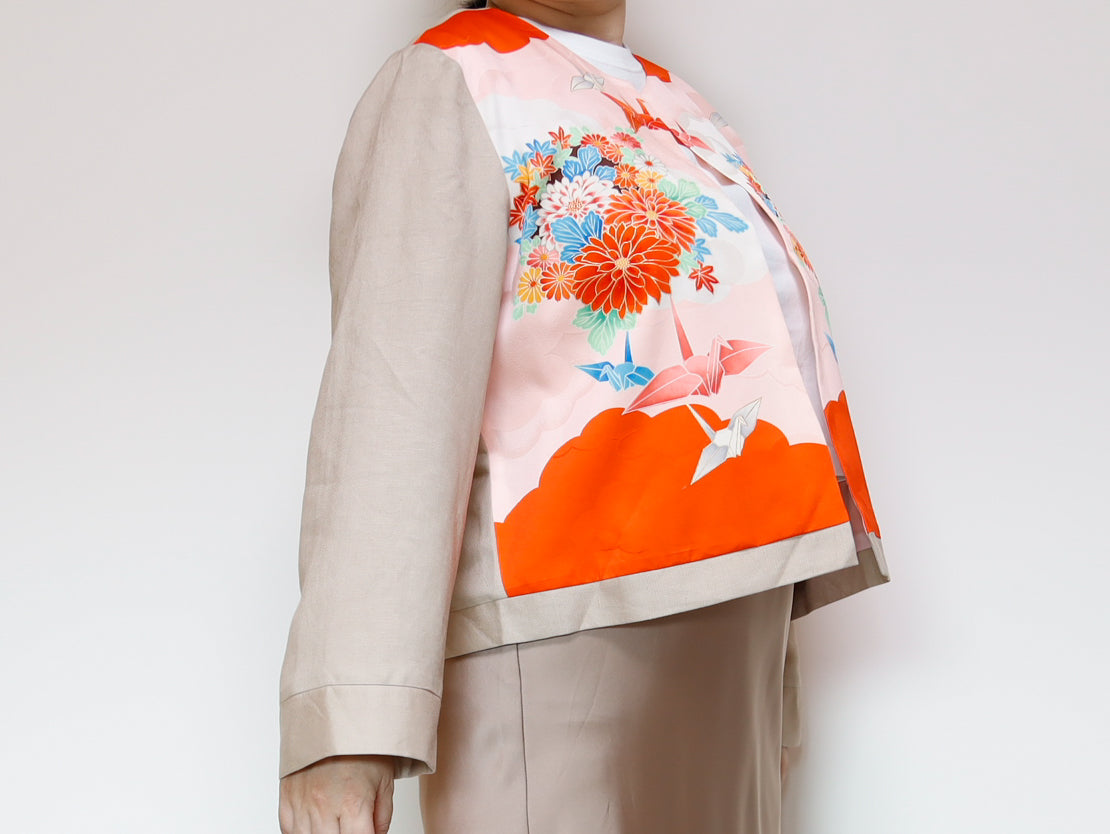 <J15K-027> KIMONO クルーネックジャケット