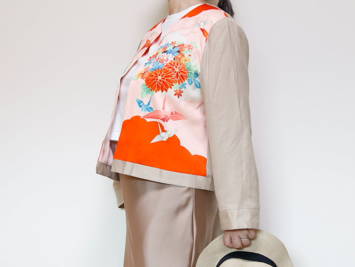 <J15K-027> KIMONO クルーネックジャケット