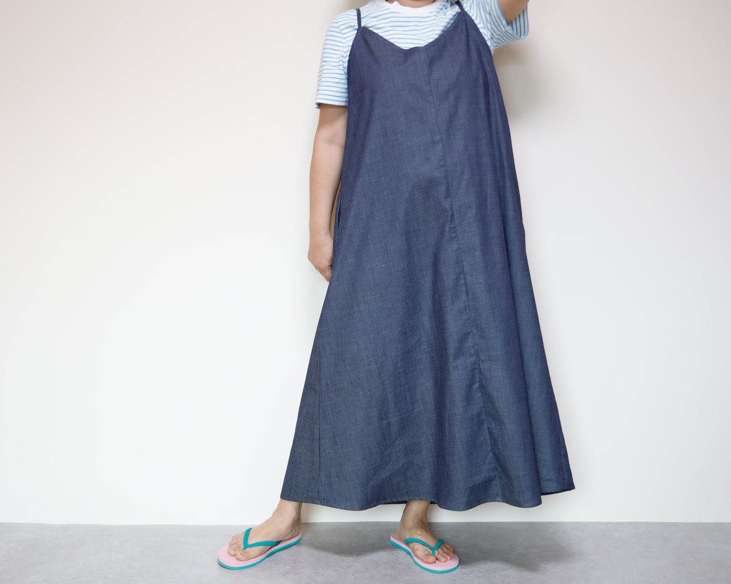 <S24-005> Cami DRESS -Denim