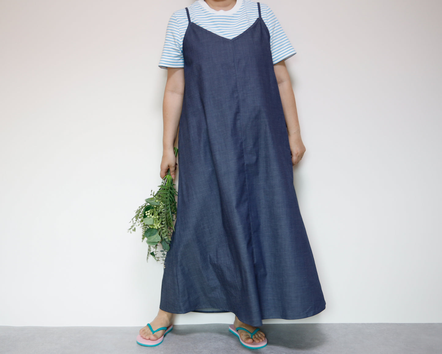 <S24-005> Cami DRESS -Denim