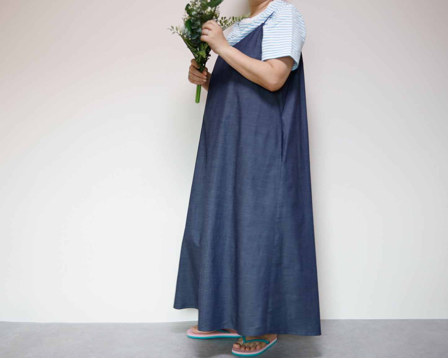 <S24-005> Cami DRESS -Denim