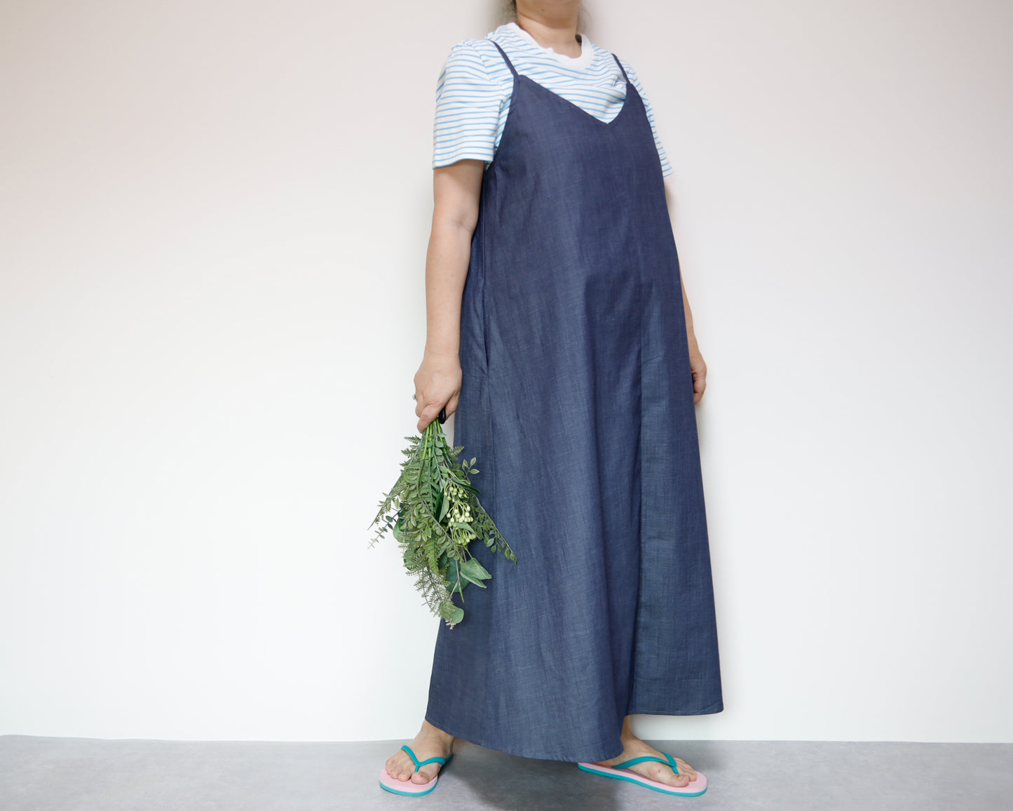 <S24-005> Cami DRESS -Denim