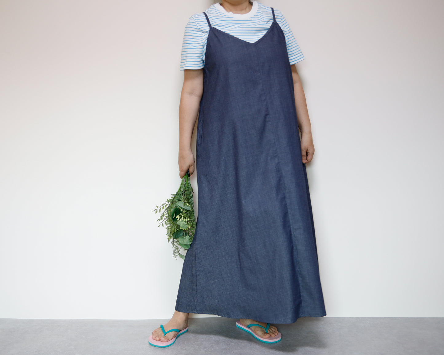 <S24-005> Cami DRESS -Denim