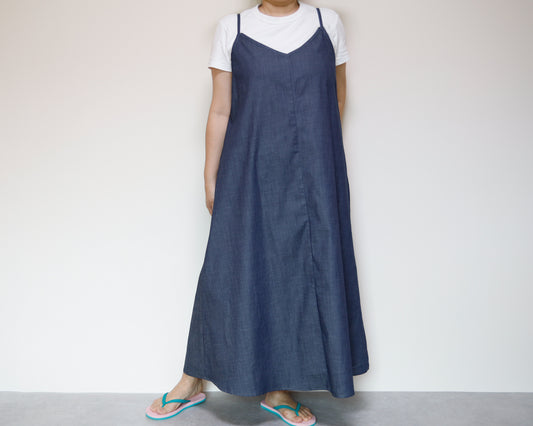 <S24-005> Cami DRESS -Denim