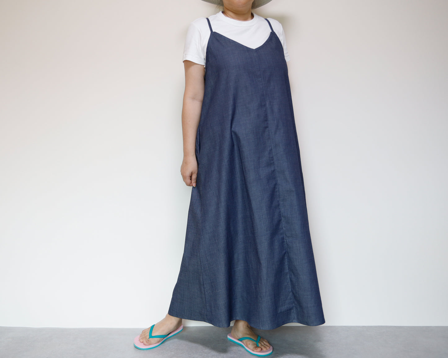 <S24-005> Cami DRESS -Denim
