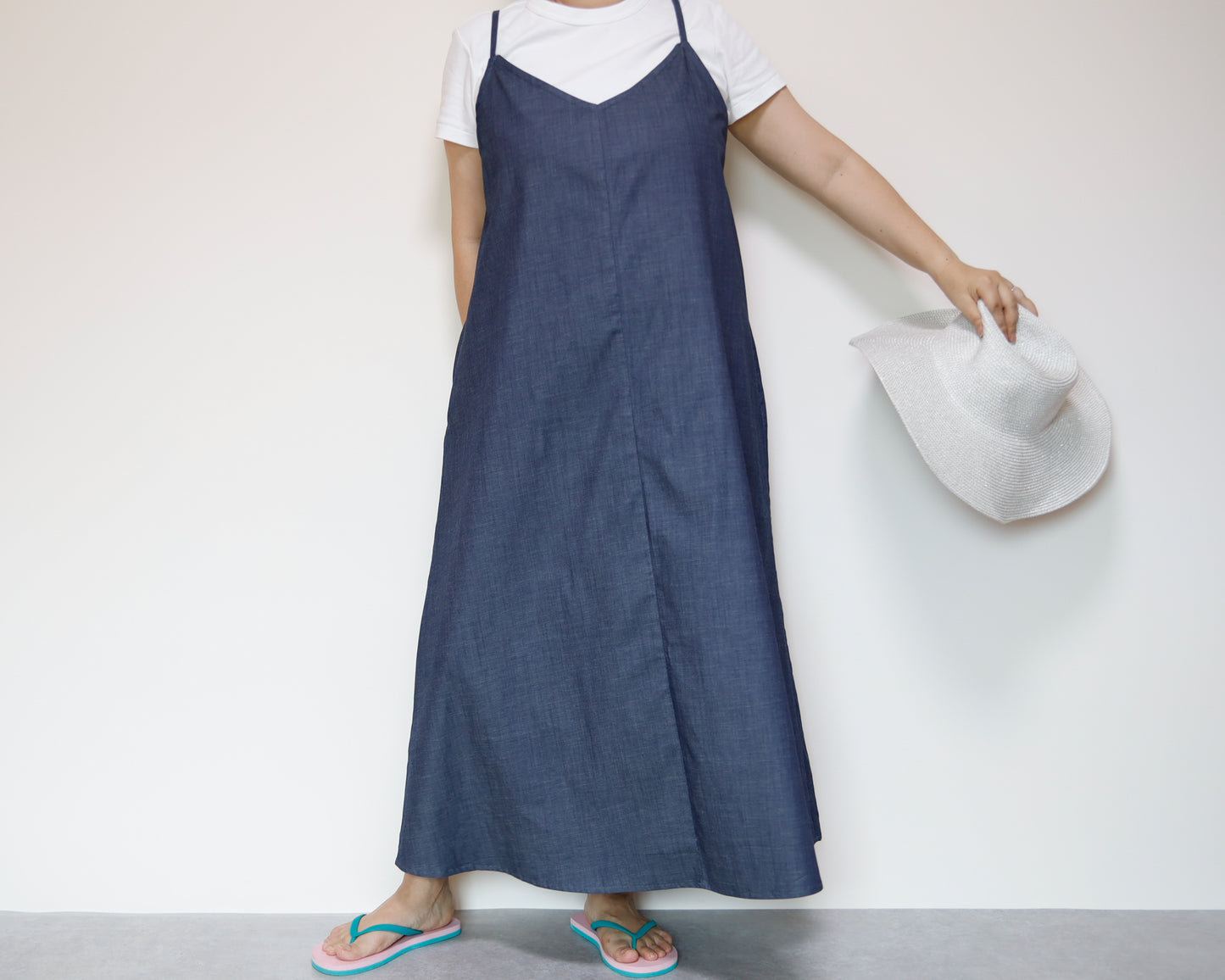 <S24-005> Cami DRESS -Denim
