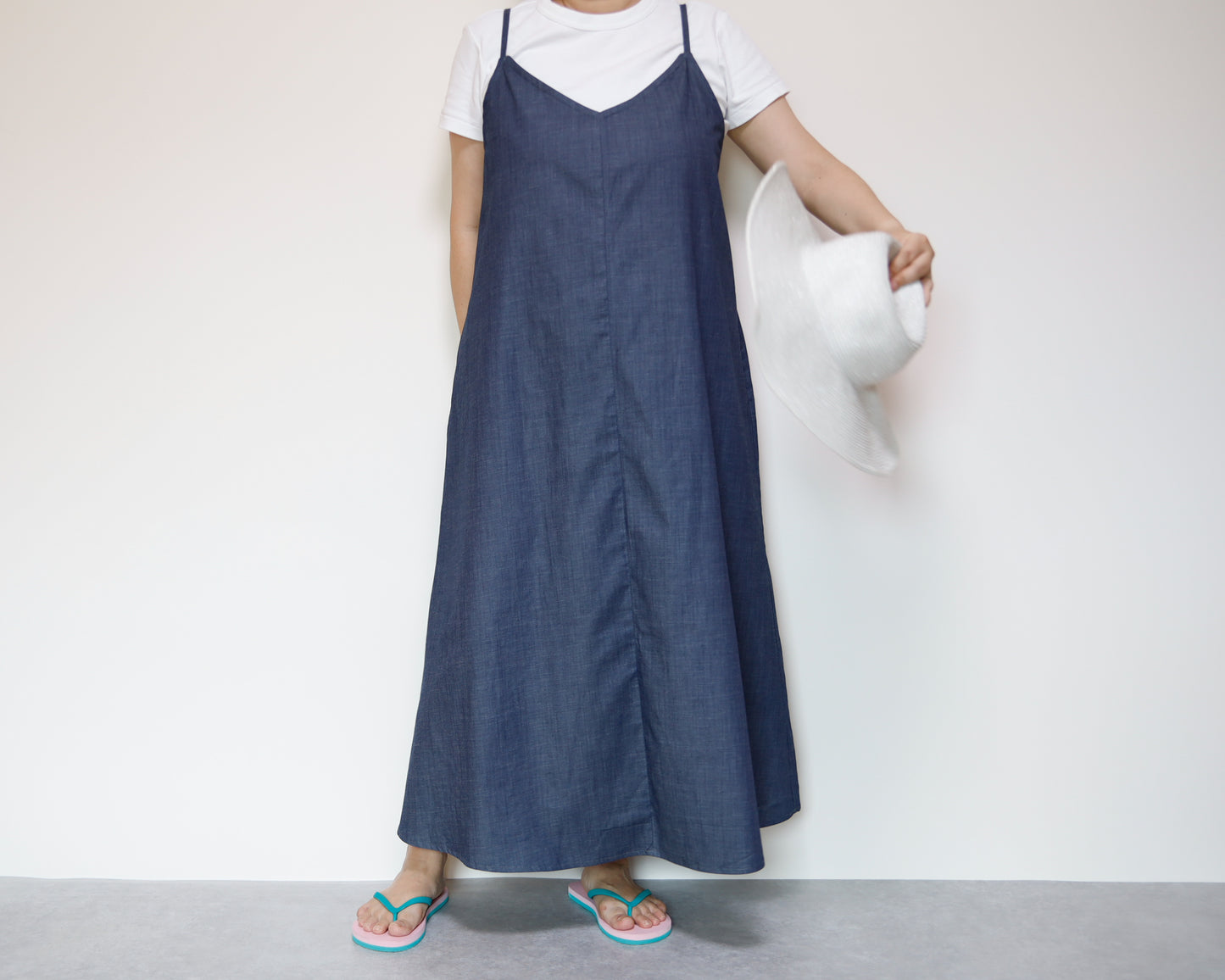 <S24-005> Cami DRESS -Denim