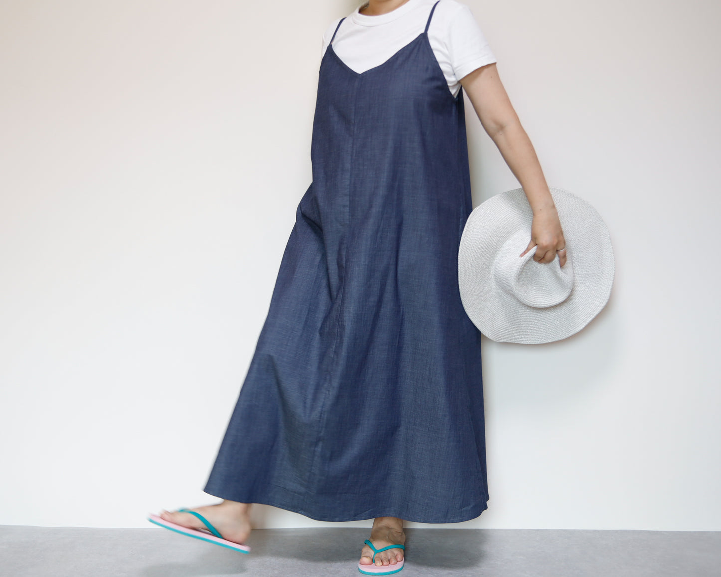 <S24-005> Cami DRESS -Denim