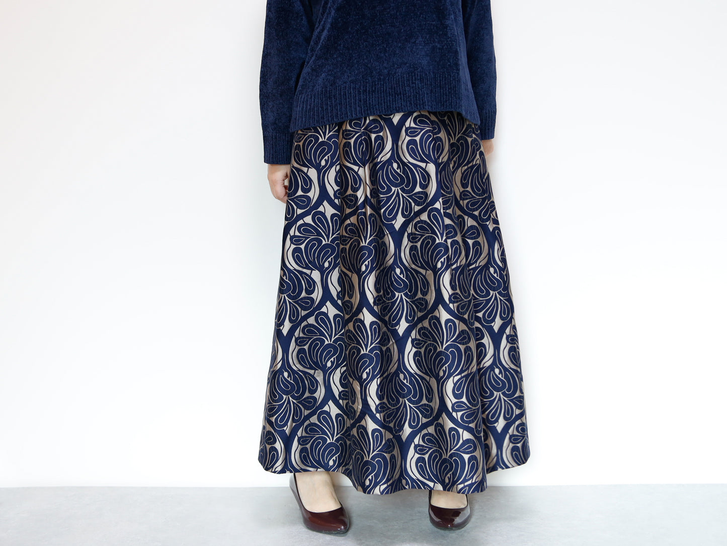 <S17CG90>COVENT GARDEN WOVEN Skirt -Length 90cm