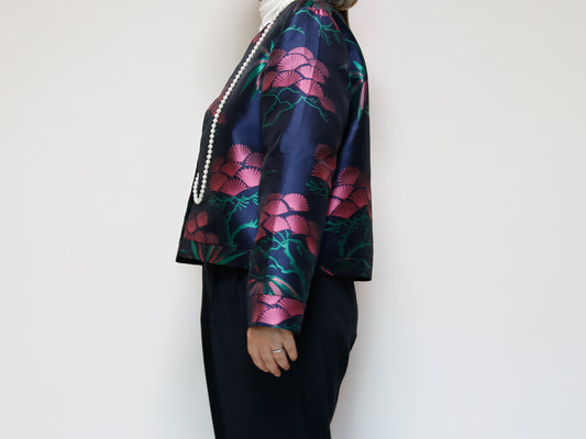 <J15BP>  CREW NECK Jacket -KABUKI