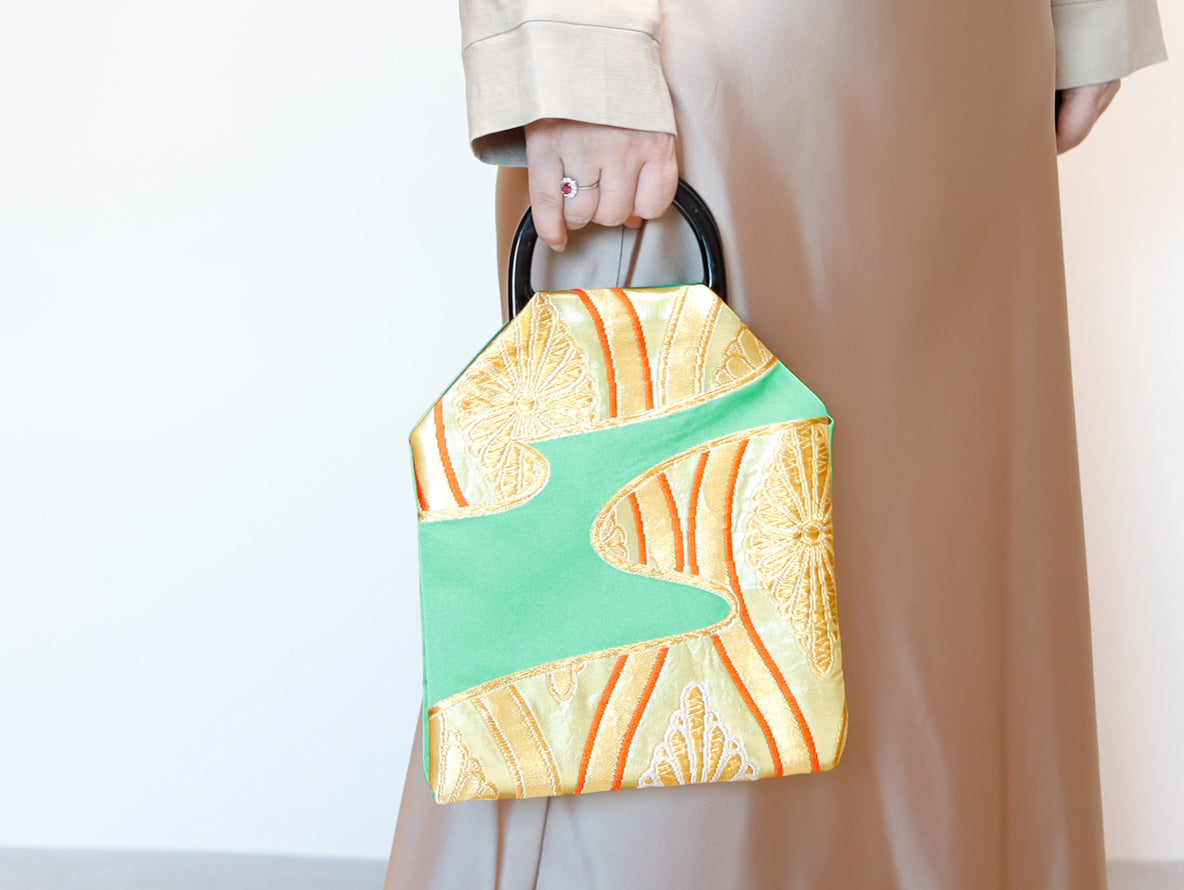 <B08K-000> OBI CLUCH BAG -green