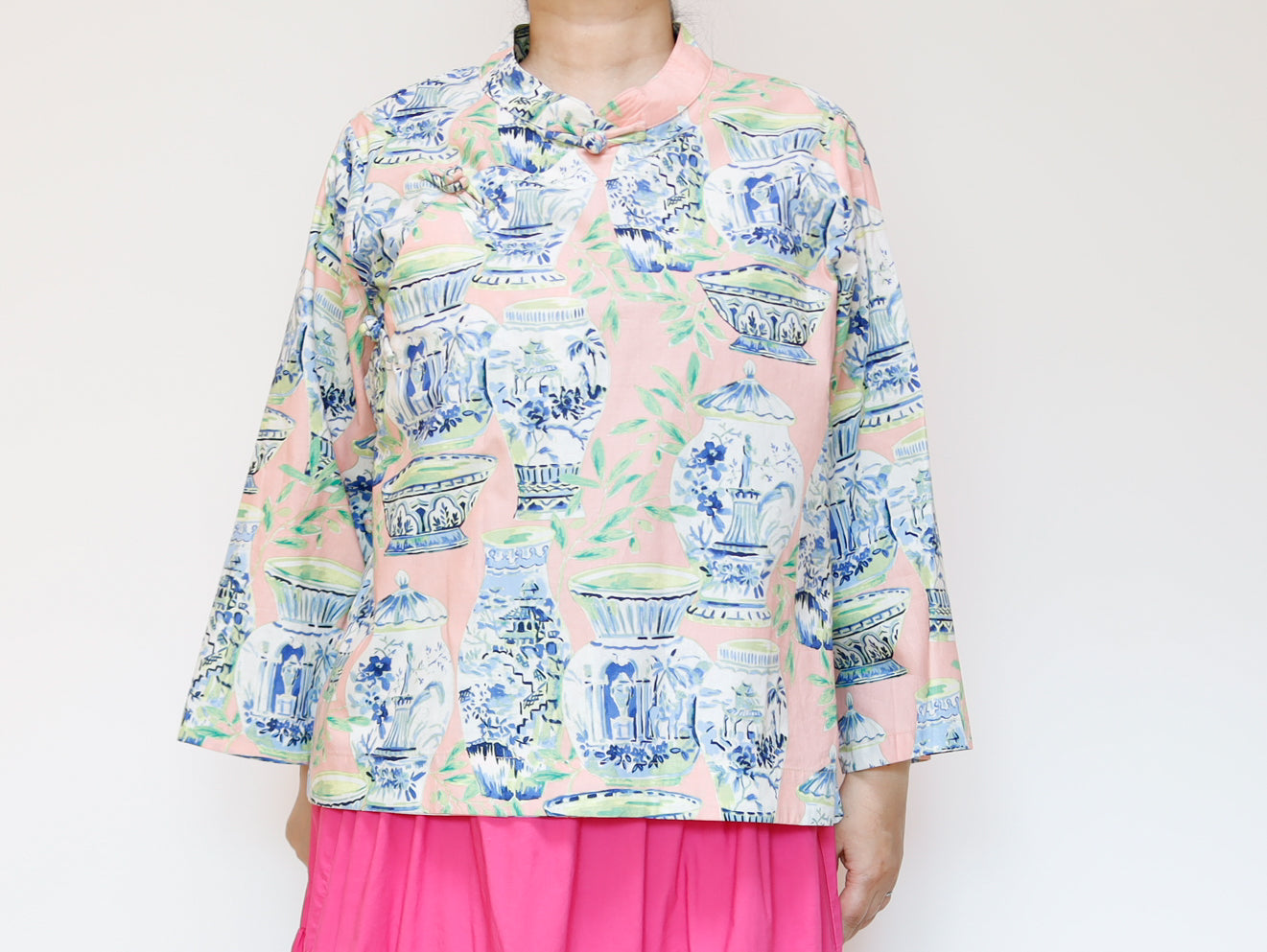 <T27PV> CHINOISERIE Blouse PINK CHINA