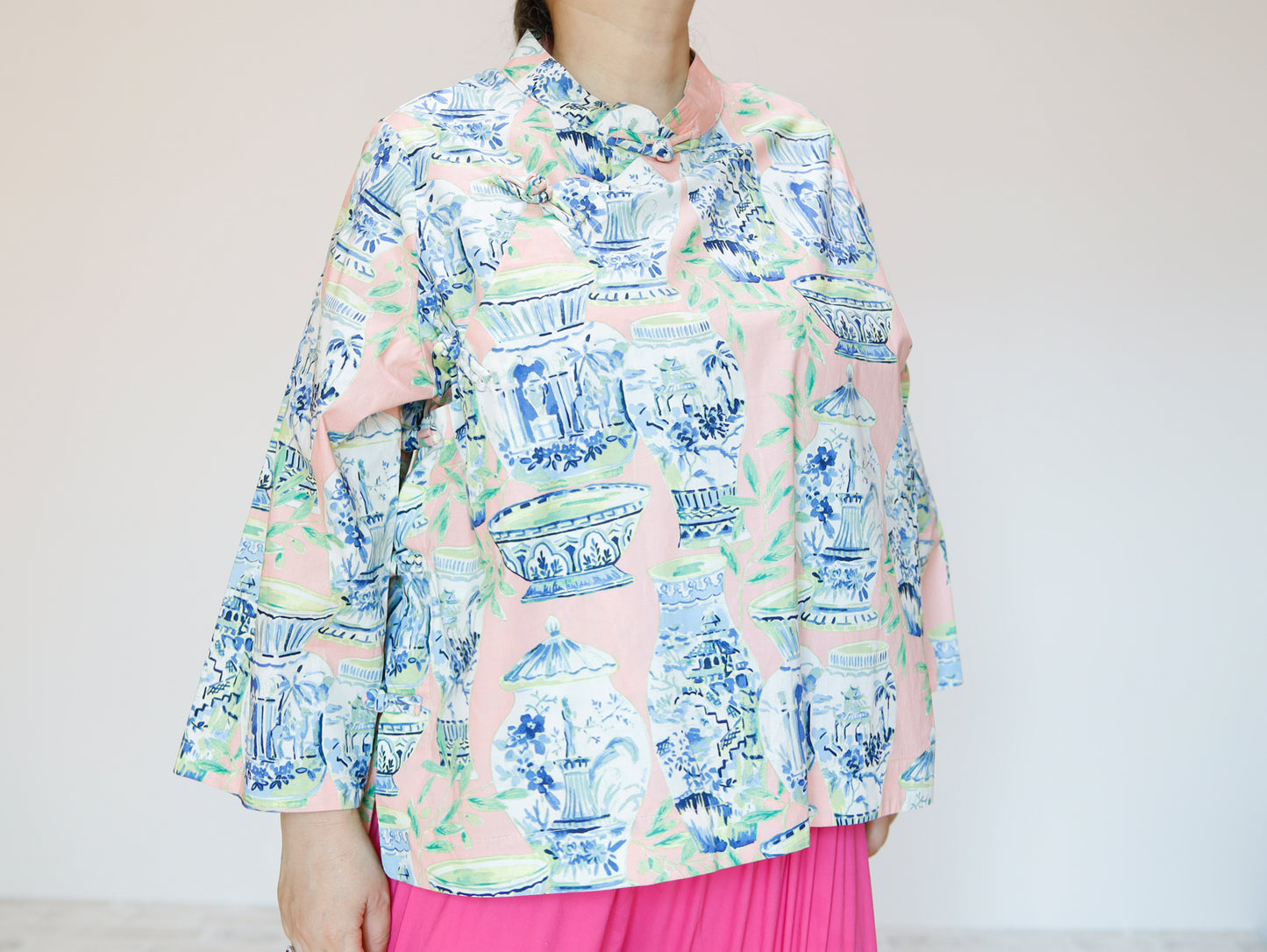 <T27PV> CHINOISERIE Blouse PINK CHINA