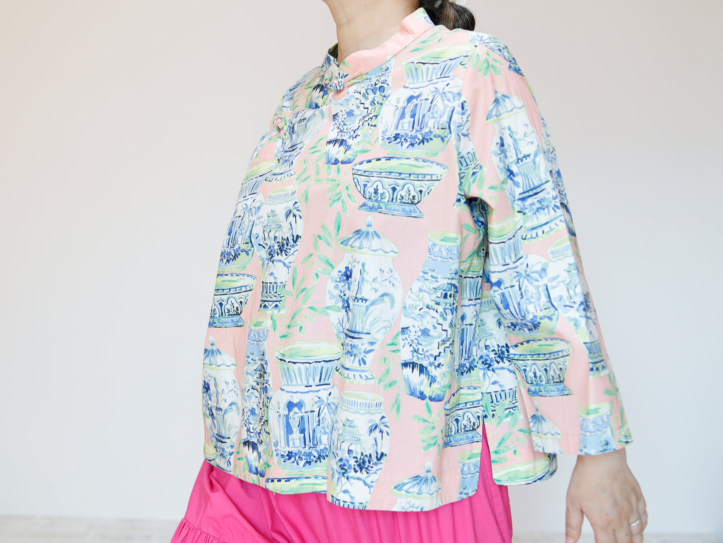 <T27PV> CHINOISERIE Blouse PINK CHINA